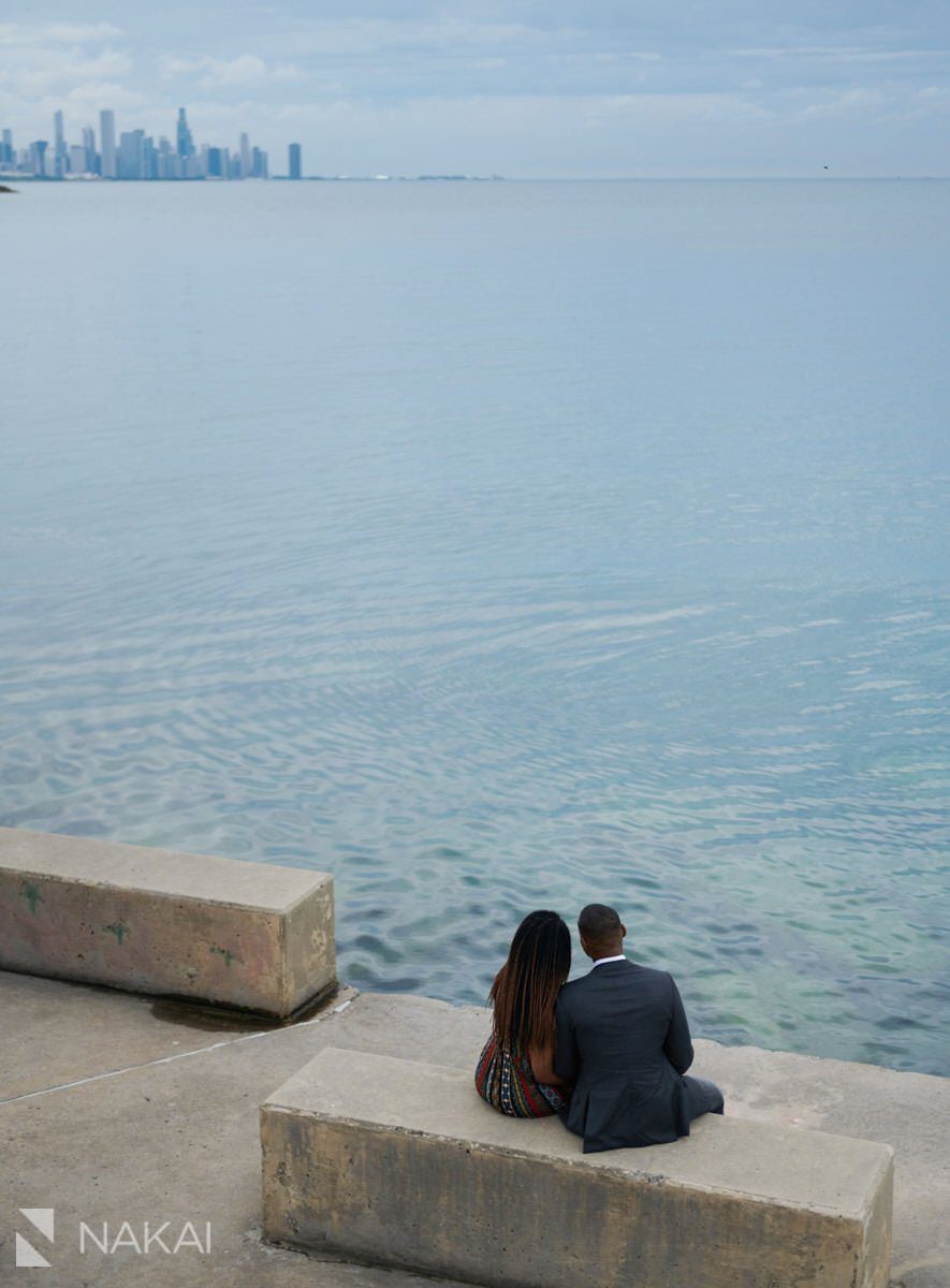 promontory point engagement photos black couple 