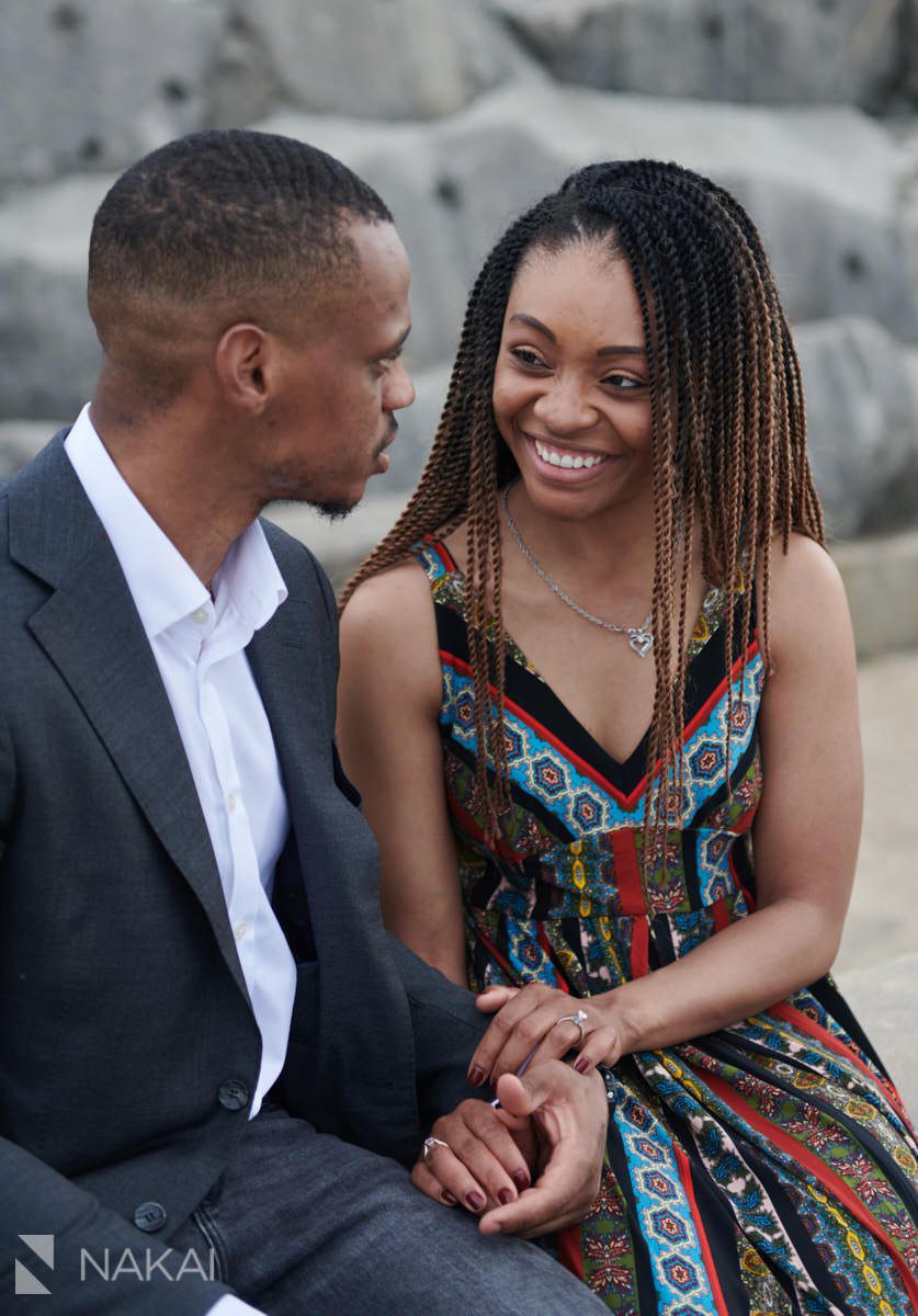 promontory point engagement pictures black couple 