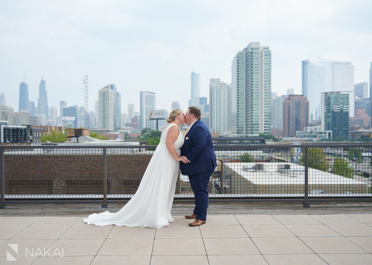 west loop wedding photos Morgan MFG rooftop