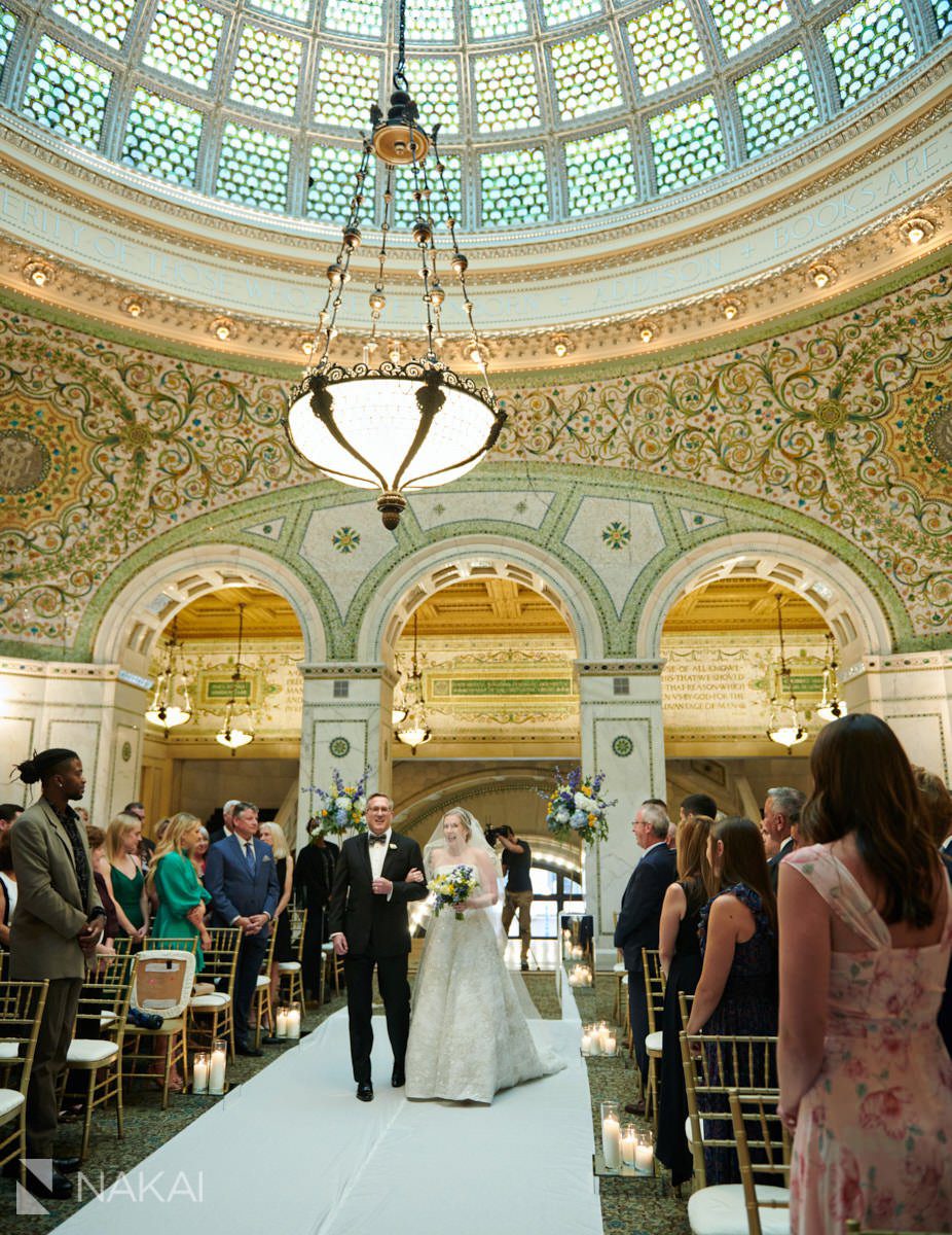 Chicago cultural center wedding ceremony photographer 