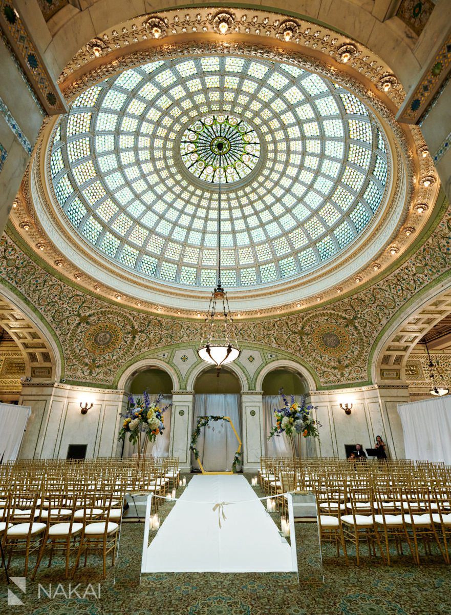 Chicago cultural center wedding ceremony photos 