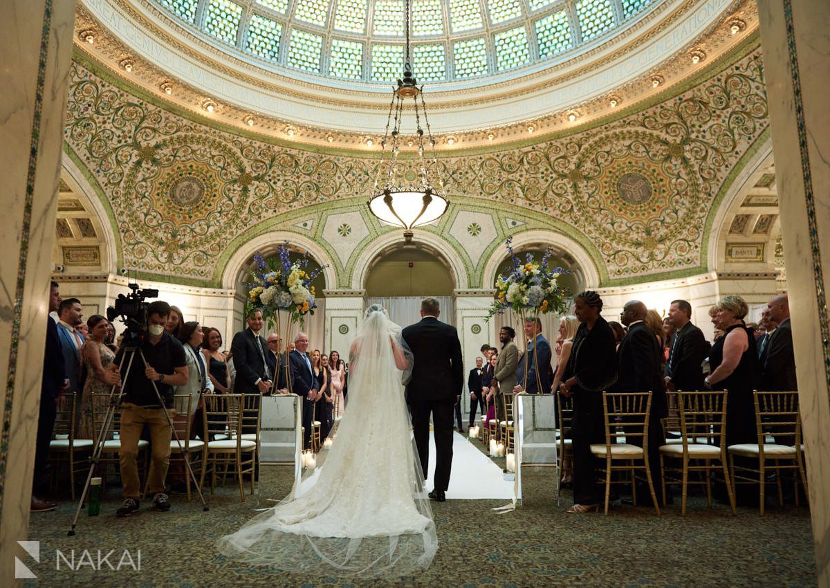 Chicago cultural center wedding photography ceremony