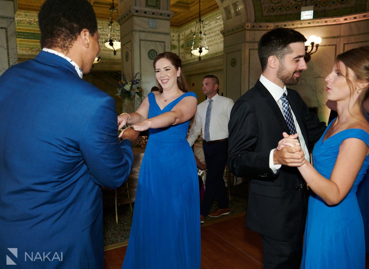 Chicago cultural center wedding reception photos dancing 
