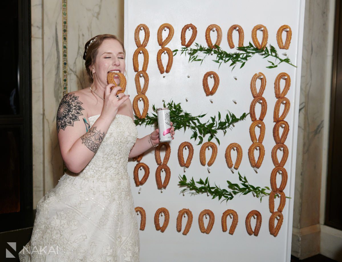 churros Chicago cultural center wedding reception photos 