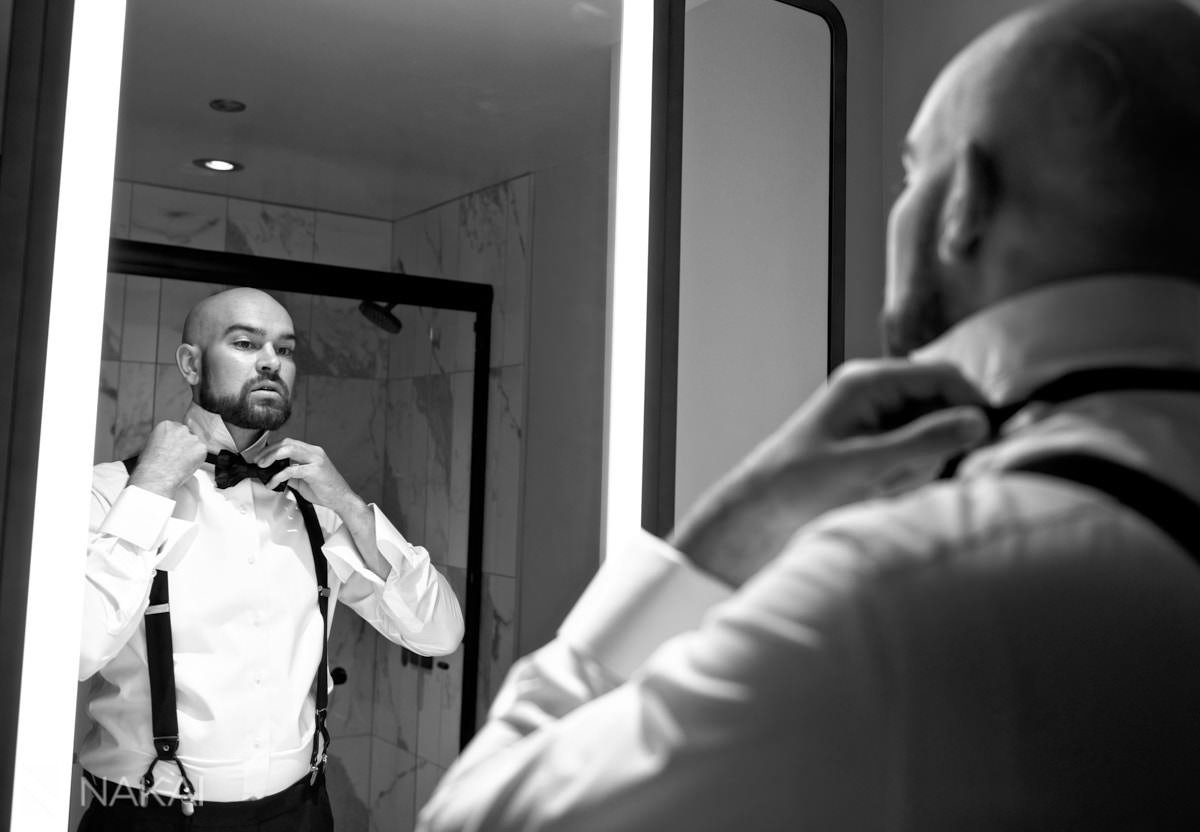 chicago wedding photos groom getting ready