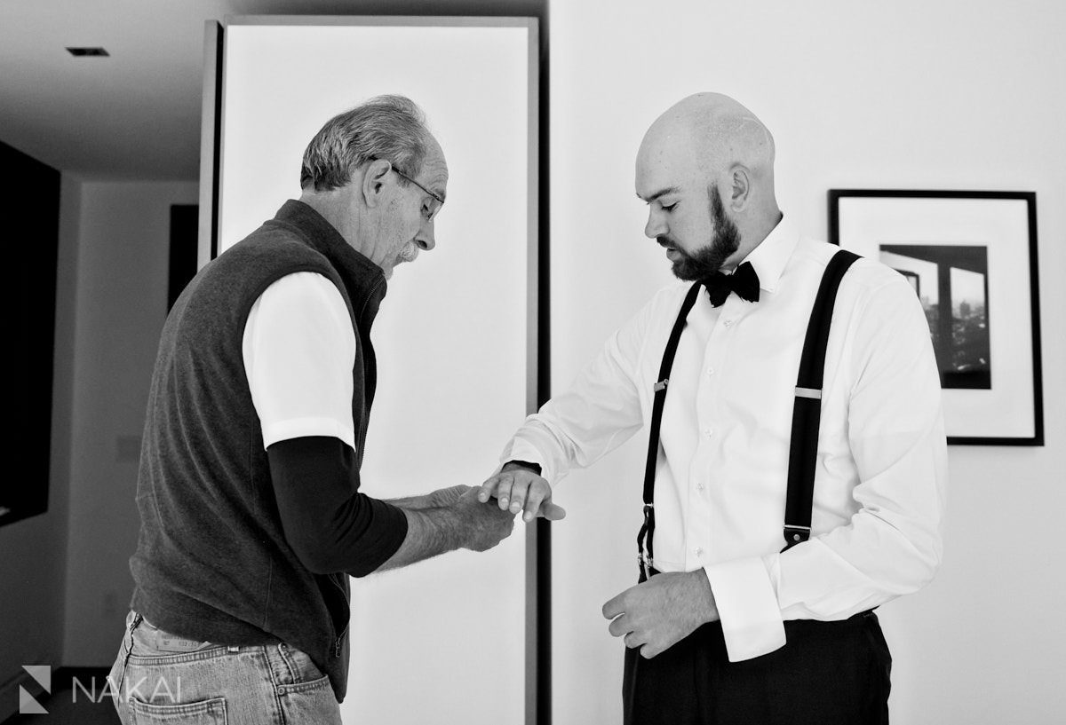 chicago wedding photos groom getting ready