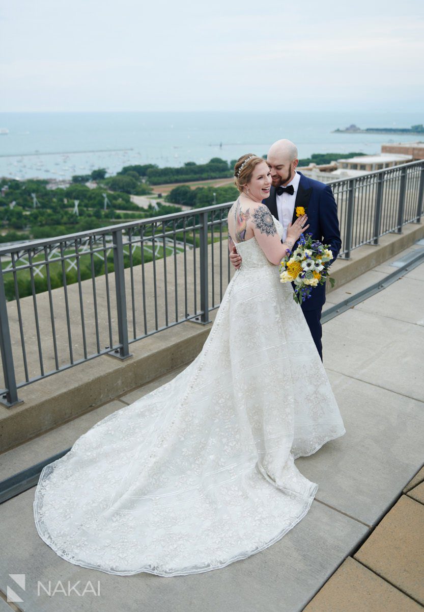 rooftop chicago wedding photos 