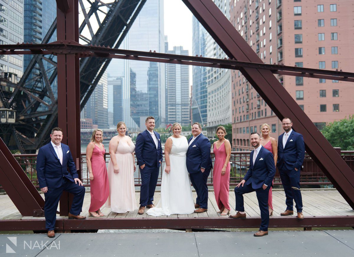 chicago kinzie bridge wedding photos