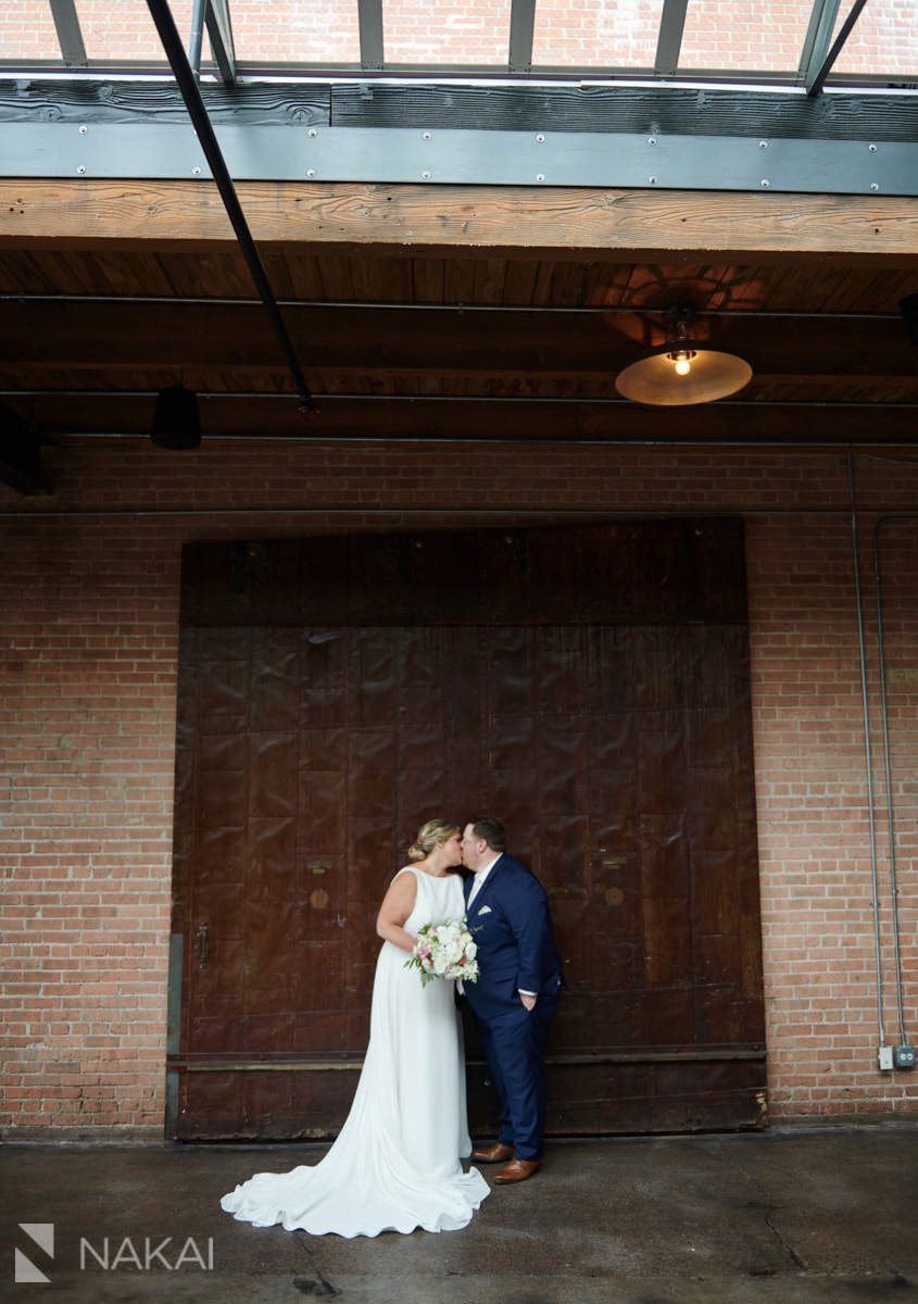 chicago morgan mfg wedding photographer bride and groom
