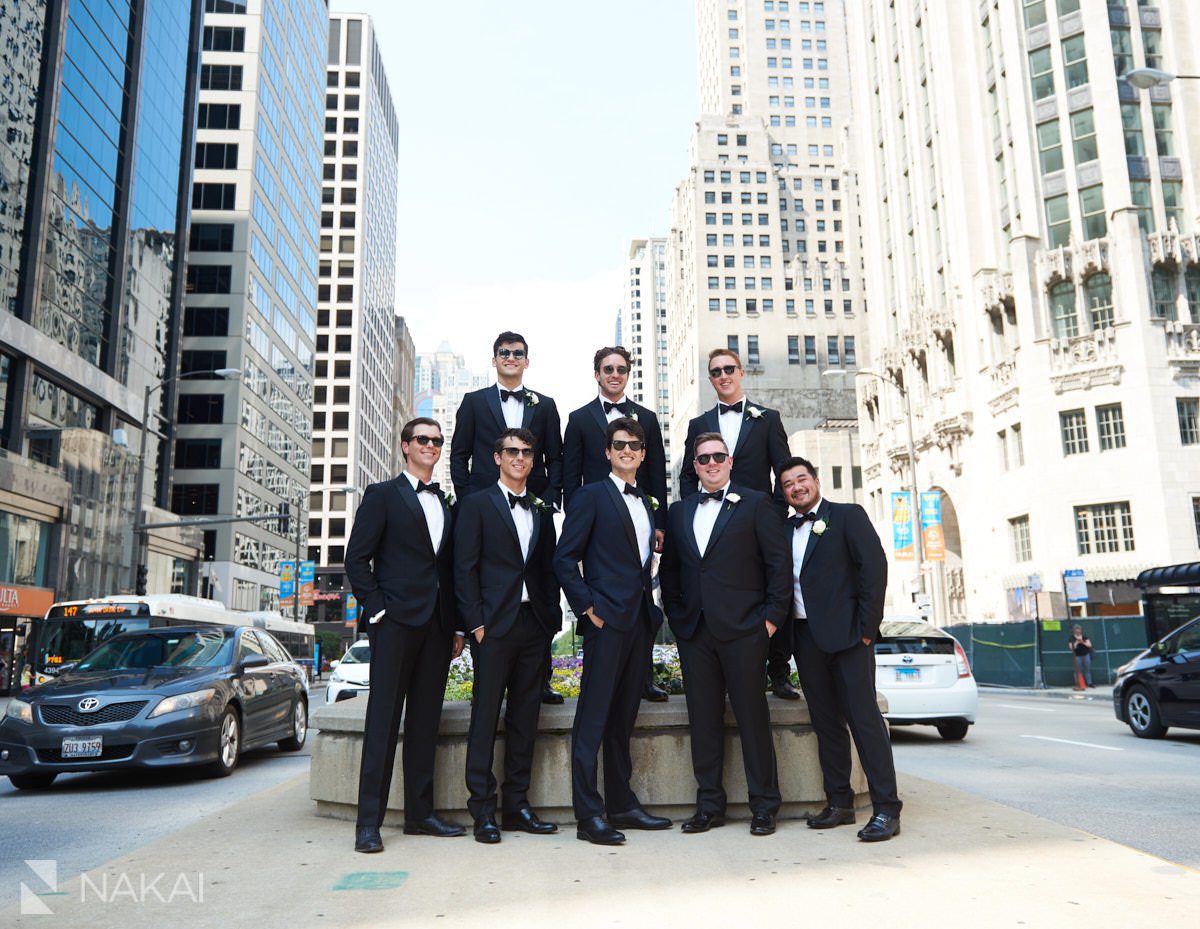 chicago michigan avenue wedding photos