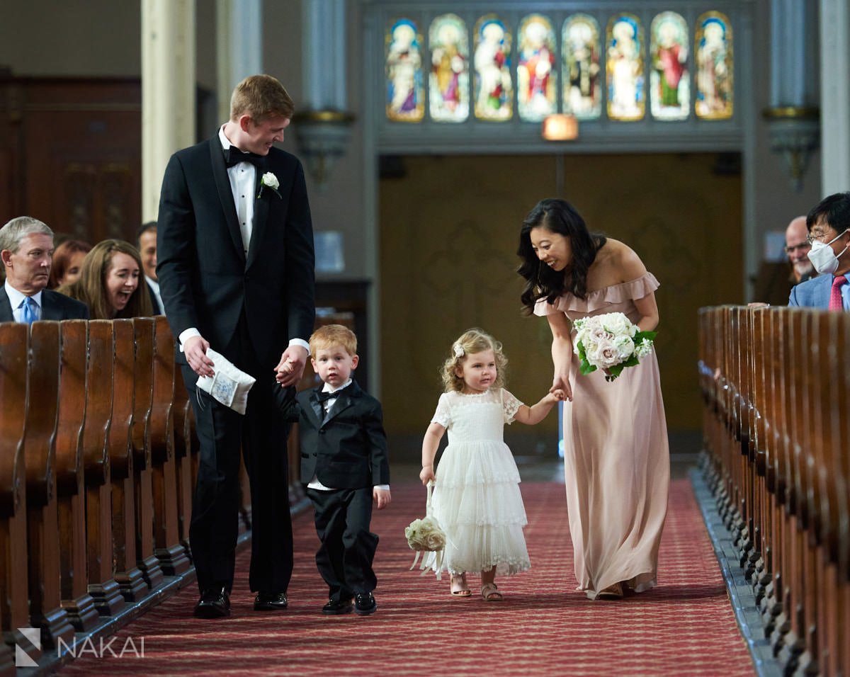 chicago st Michaels Catholic Church wedding ceremony photos