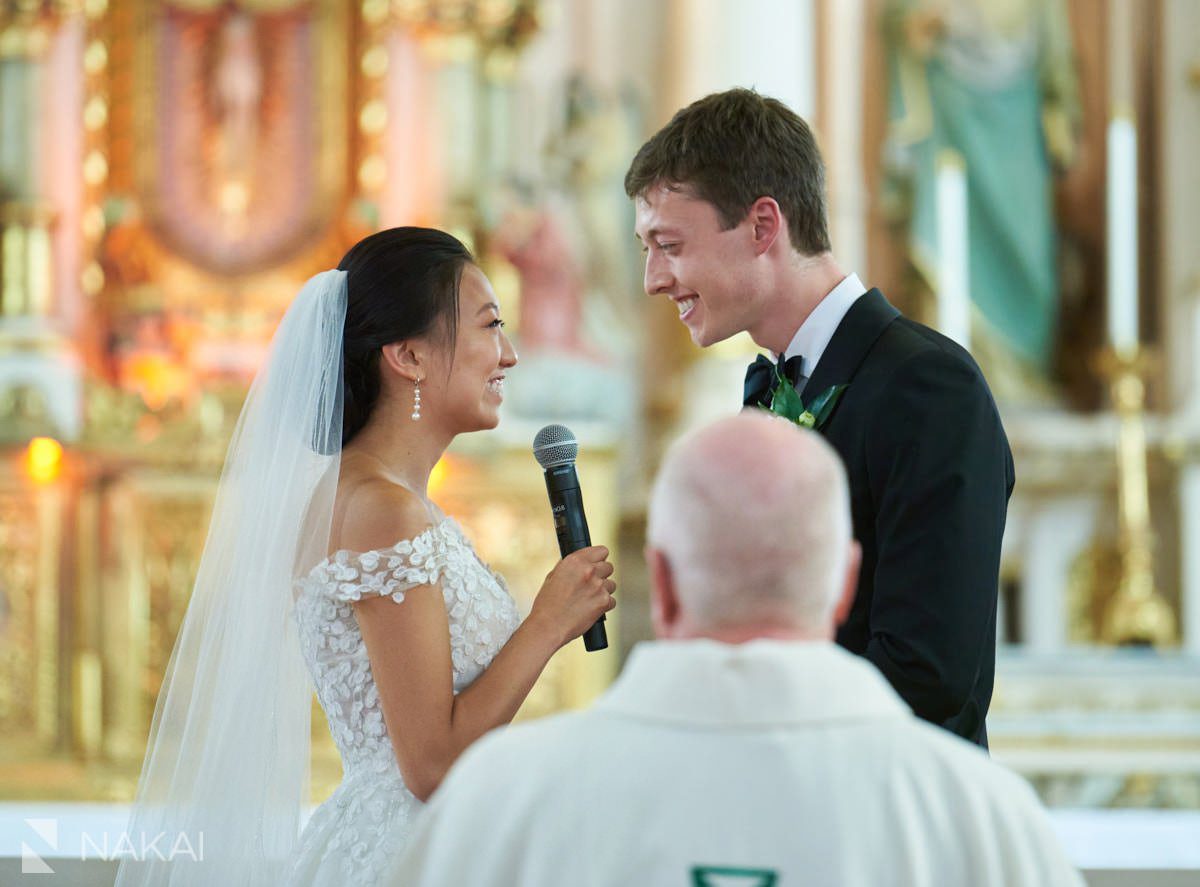 chicago st Michaels Catholic Church wedding ceremony pictures