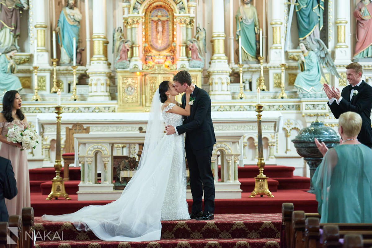 chicago st Michaels Catholic Church wedding ceremony pictures