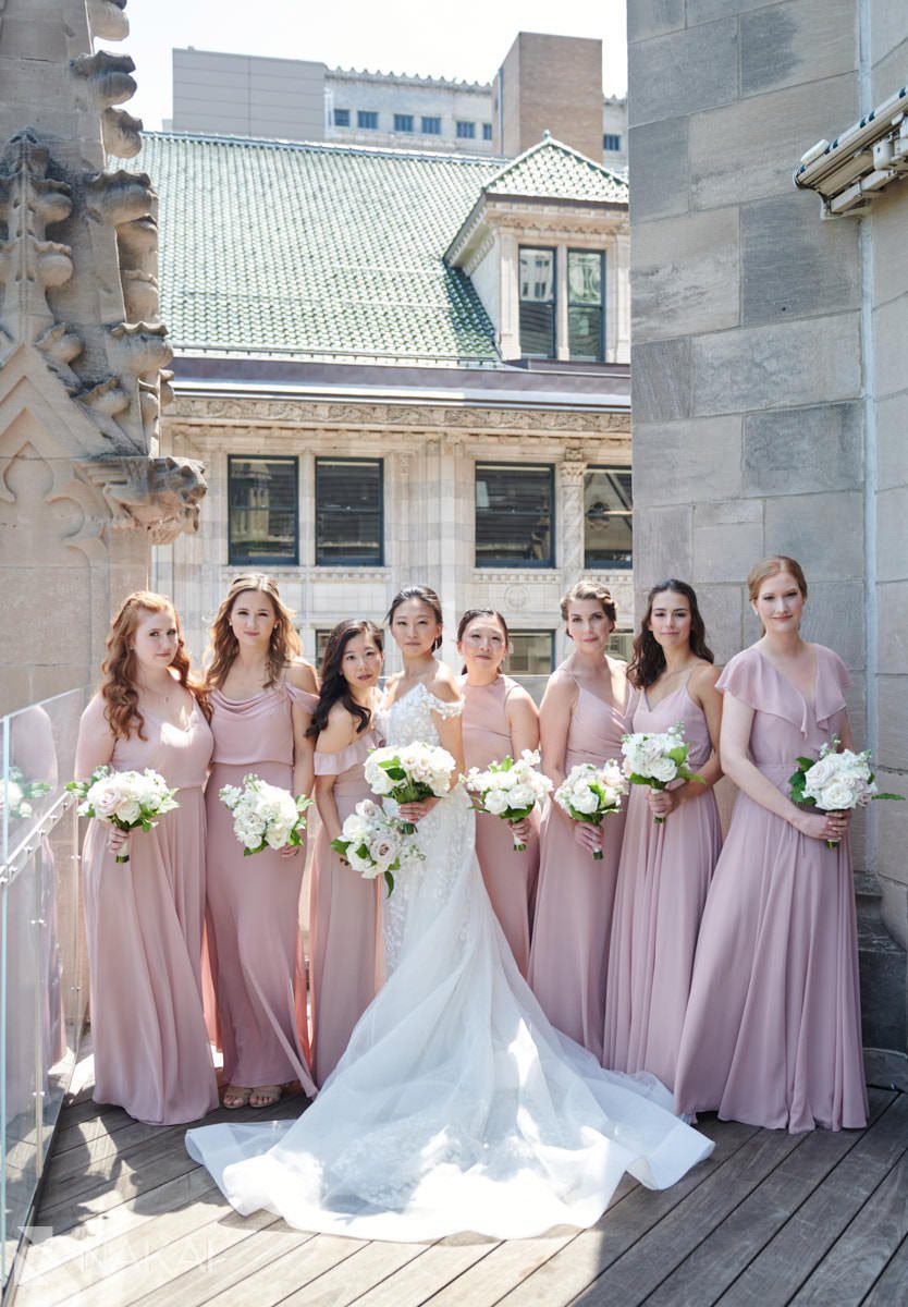 university club of chicago wedding photography bridal party