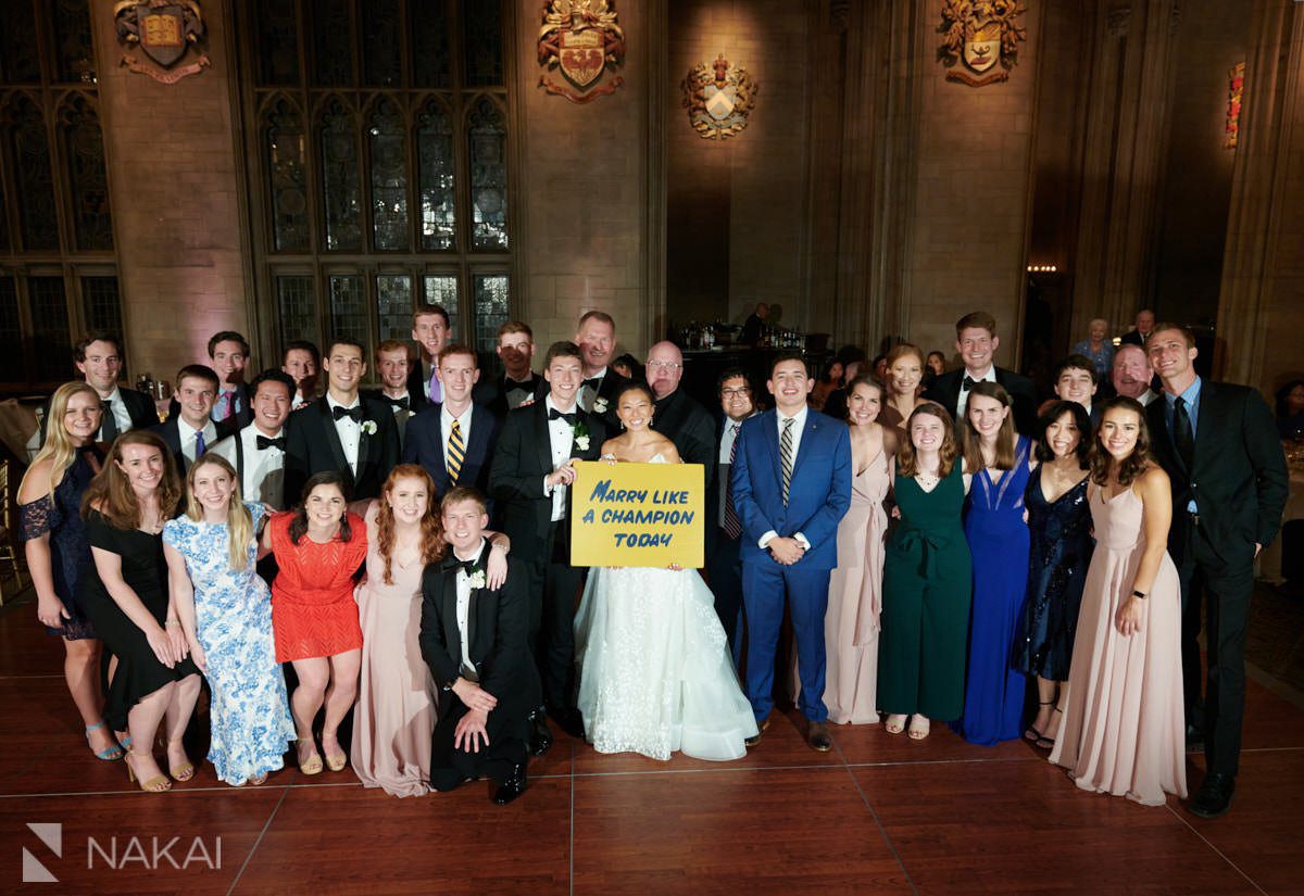 university club of chicago wedding reception photography