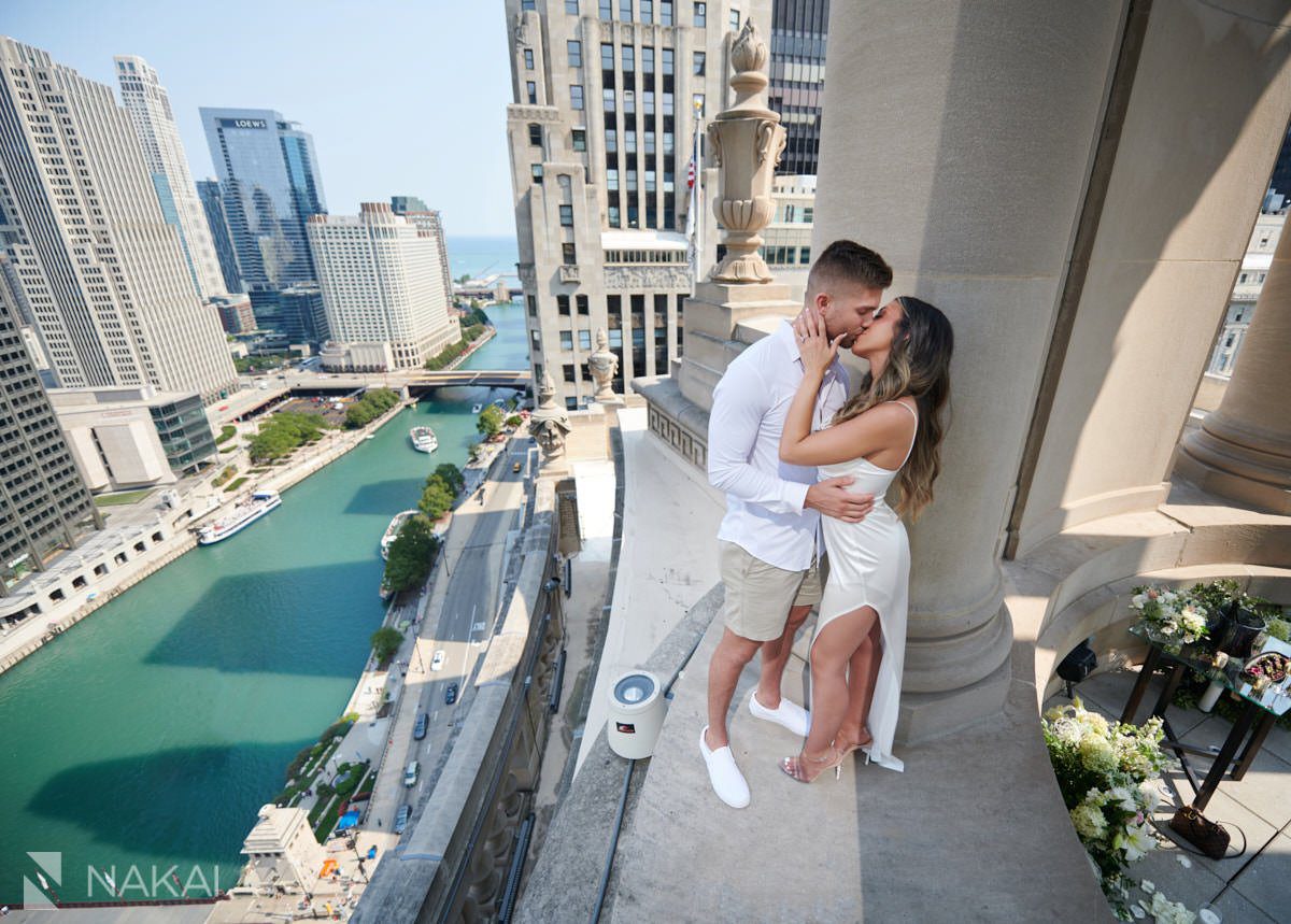 londonhouse proposal photographer chicago rooftop cupola