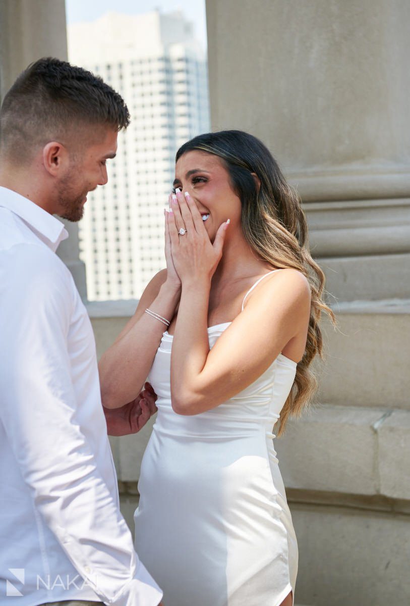 londonhouse proposal photographer chicago rooftop cupola