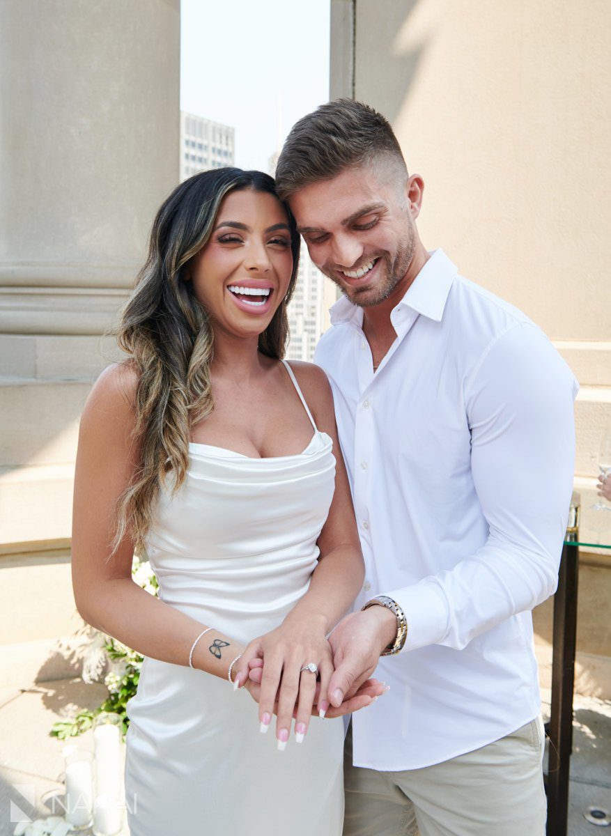 londonhouse proposal pictures chicago rooftop cupola