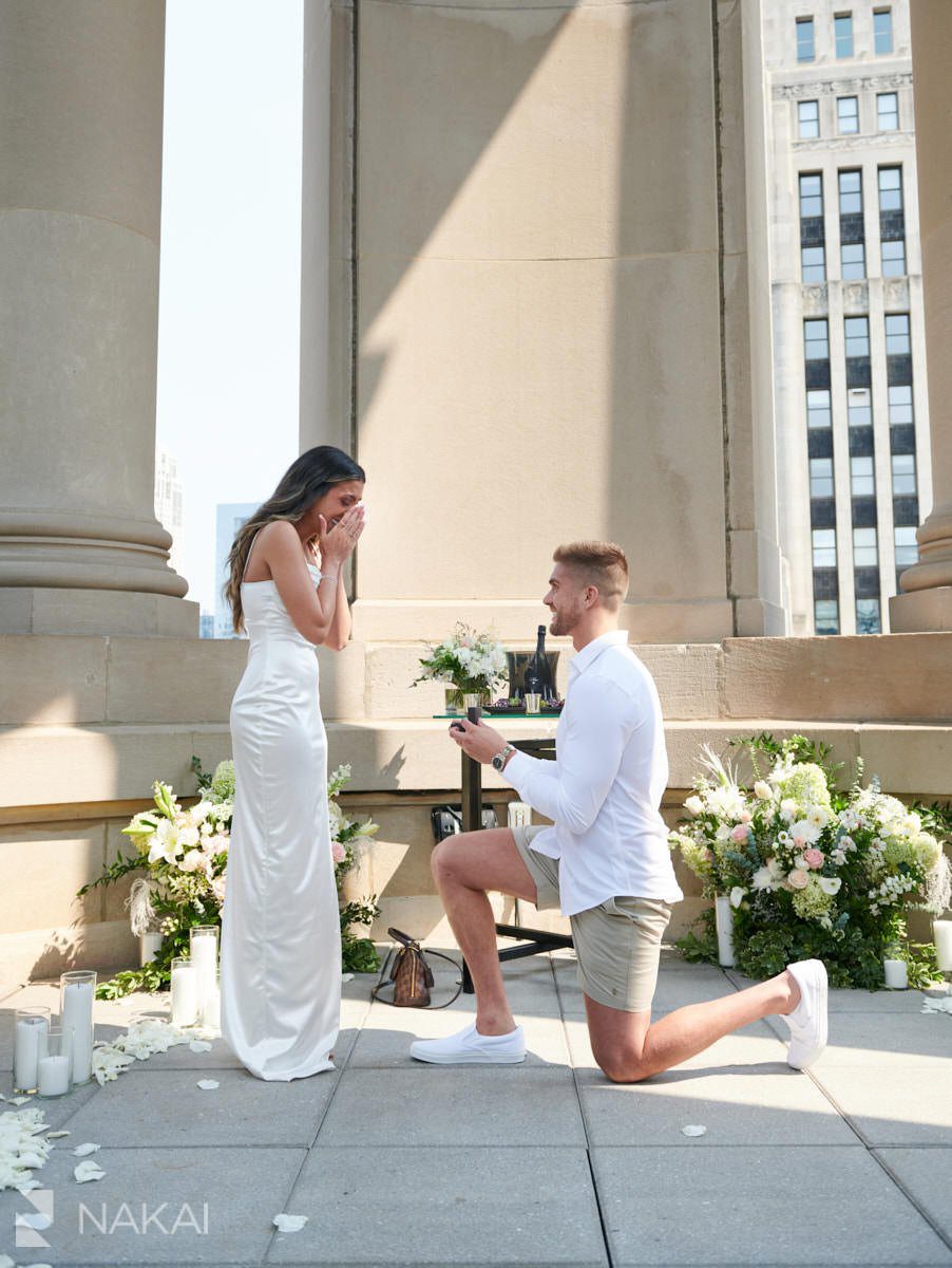 londonhouse proposal photos chicago rooftop cupola