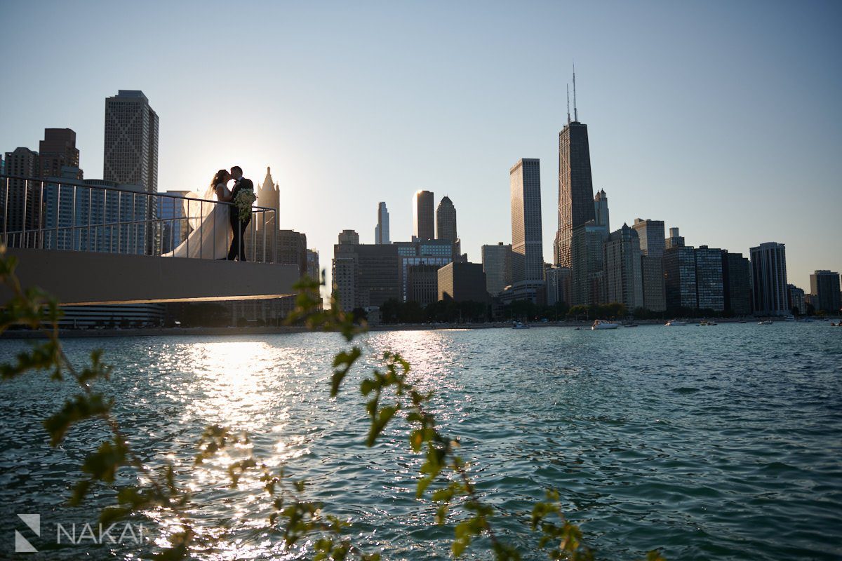 olive park wedding photos chicago bride groom skyline