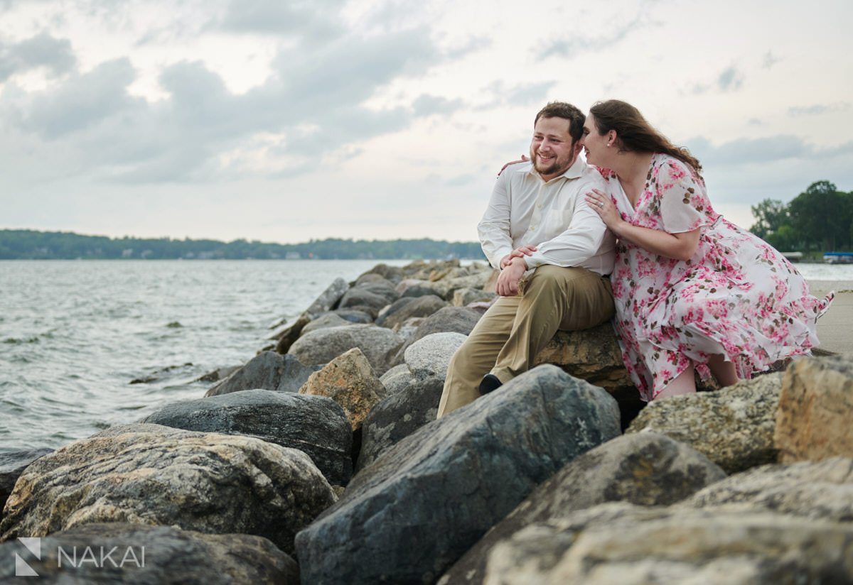tenney park engagement photos