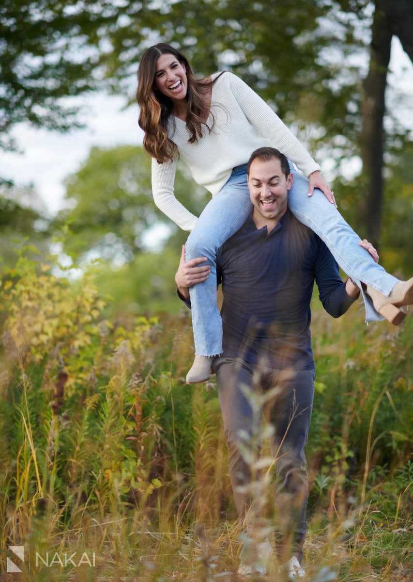 fun chicago engagement photos Lincoln Park nature