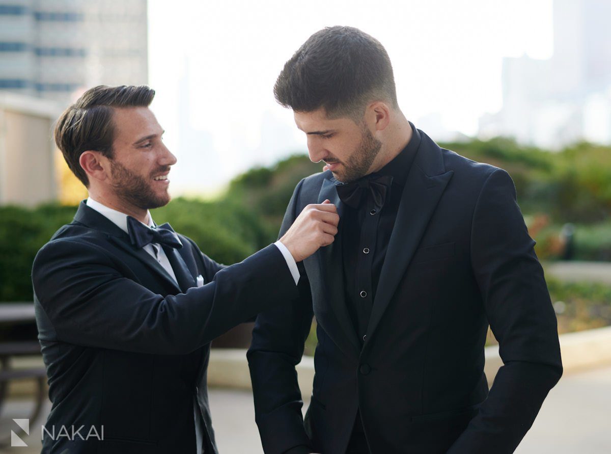 Radisson Blu Aqua wedding pictures groom getting ready