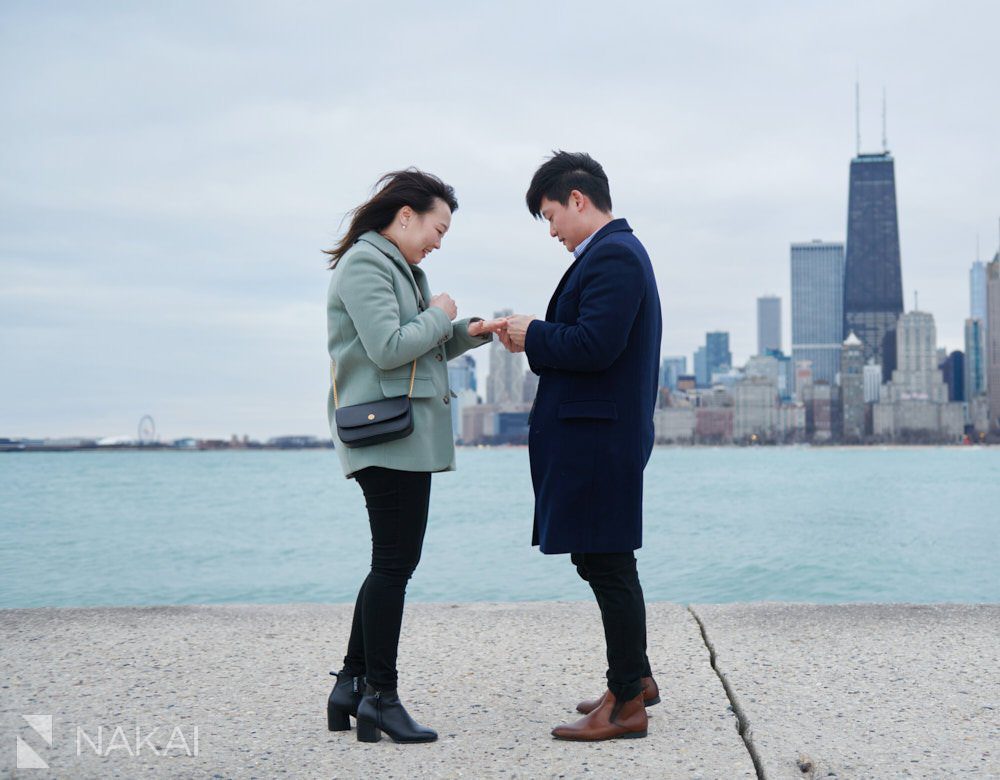 chicago north ave proposal photography skyline 