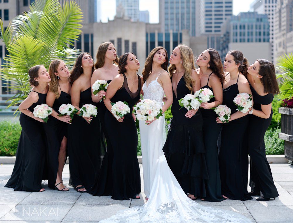 loews chicago wedding photos rooftop 