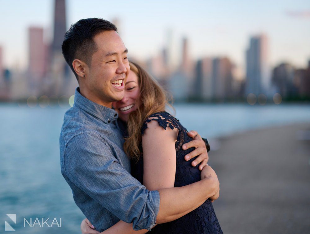 chicago engagement session photos north ave beach