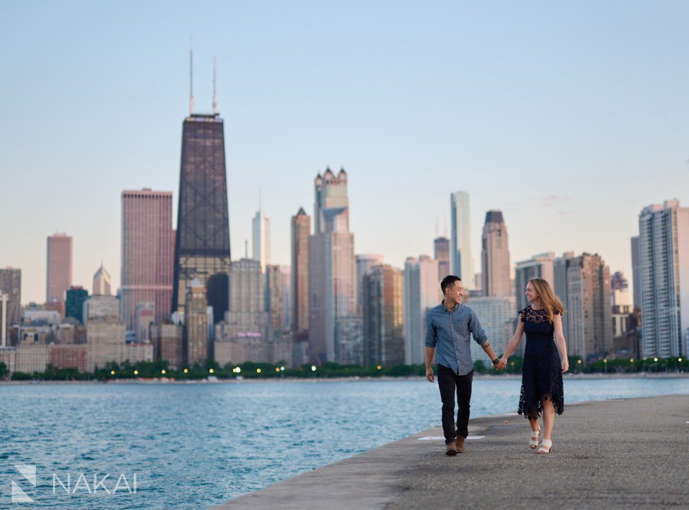 chicago engagement session pictures north ave beach