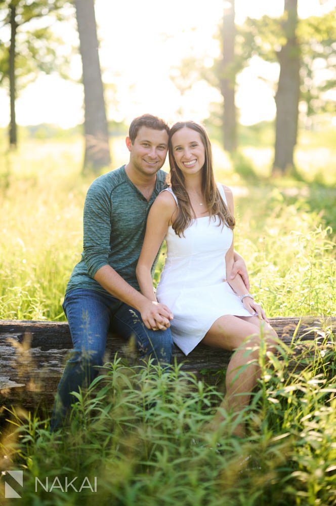 fort Sheridan engagement photos forest fields