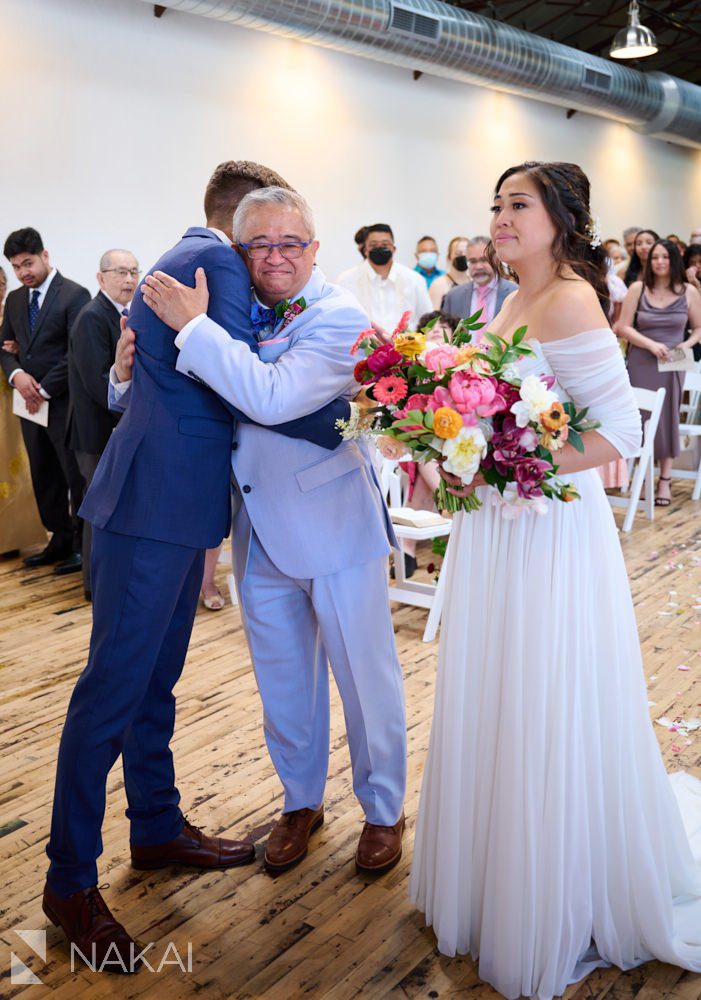 the tinsmith wedding ceremony photos bride walking down aisle