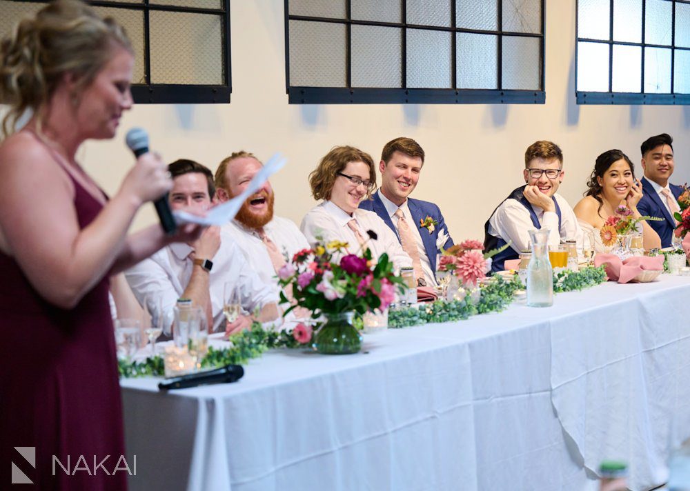 the tinsmith wedding reception photos toasts