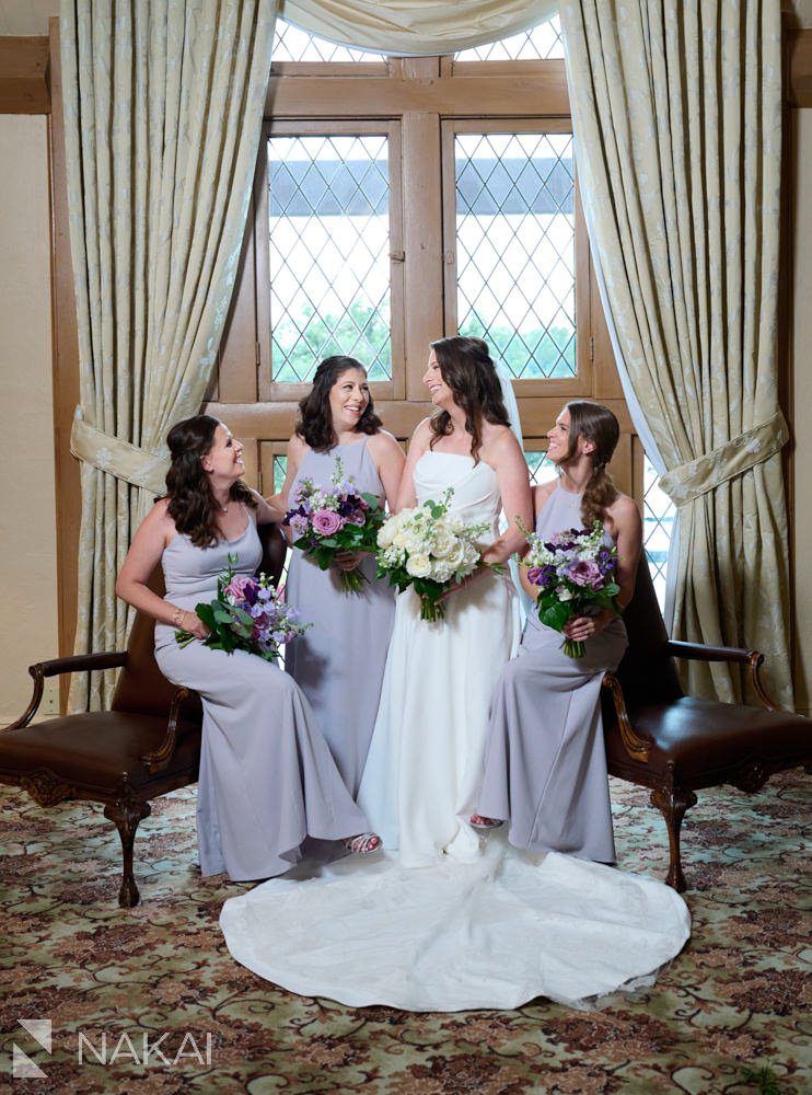 twin orchard country club wedding photos indoor bridal party