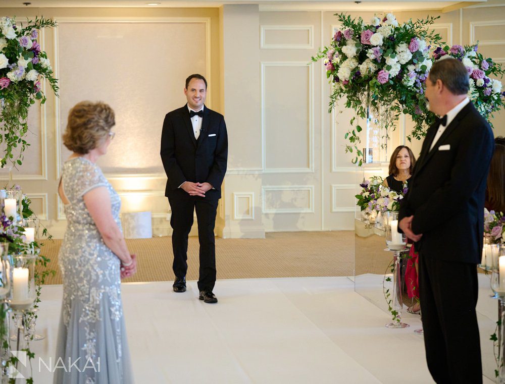twin orchard country club wedding photos ceremony walk down aisle
