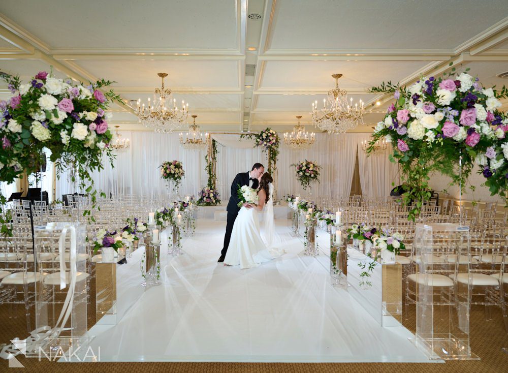 twin orchard country club wedding photos indoor bride and groom