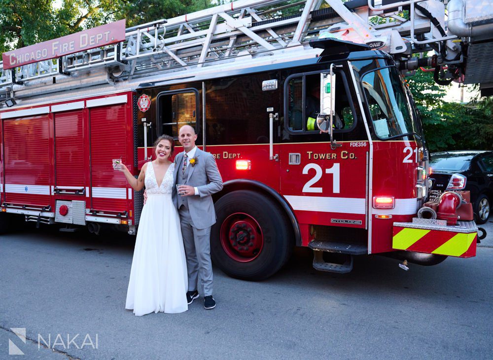 Chicago artifact events wedding photos fire truck