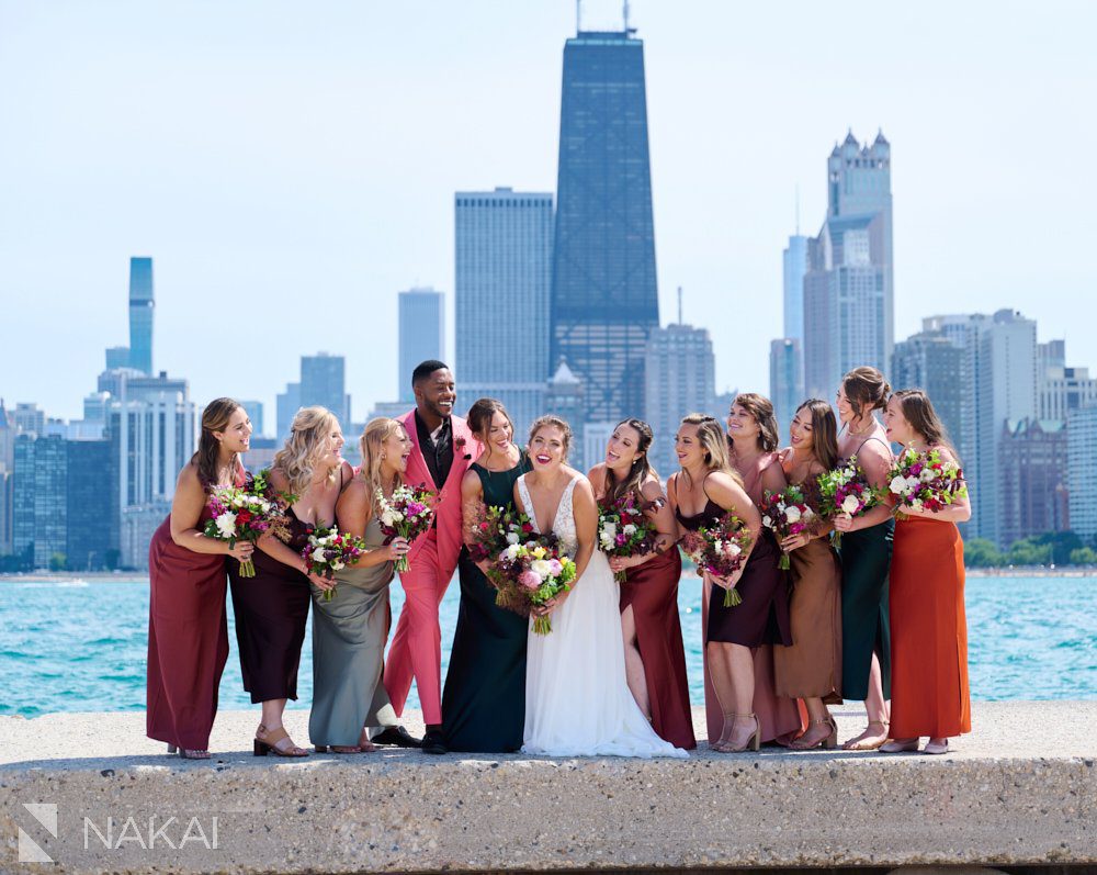 Chicago North Avenue Beach wedding photos 