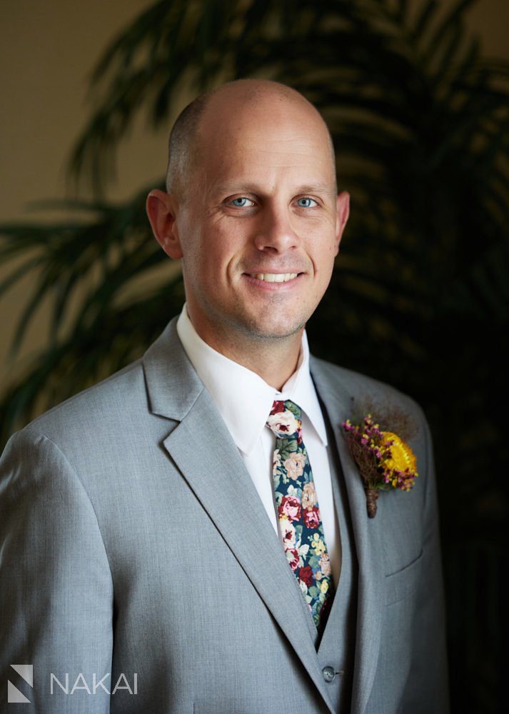 palmer house wedding photos groom portrait