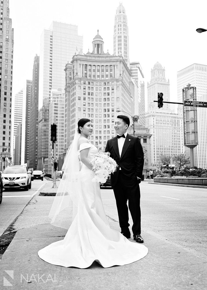 chicago Michigan avenue wedding photos