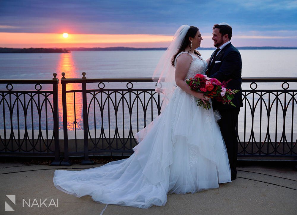 the Edgewater Madison wedding photos sunset bride groom