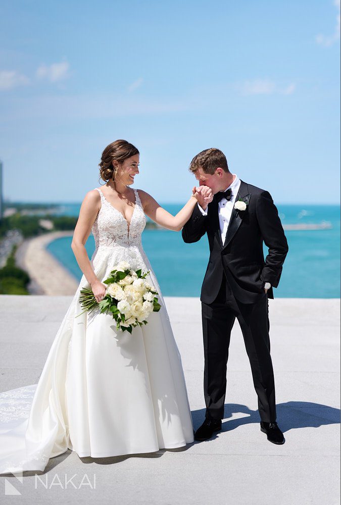 the drake wedding photos rooftop first look