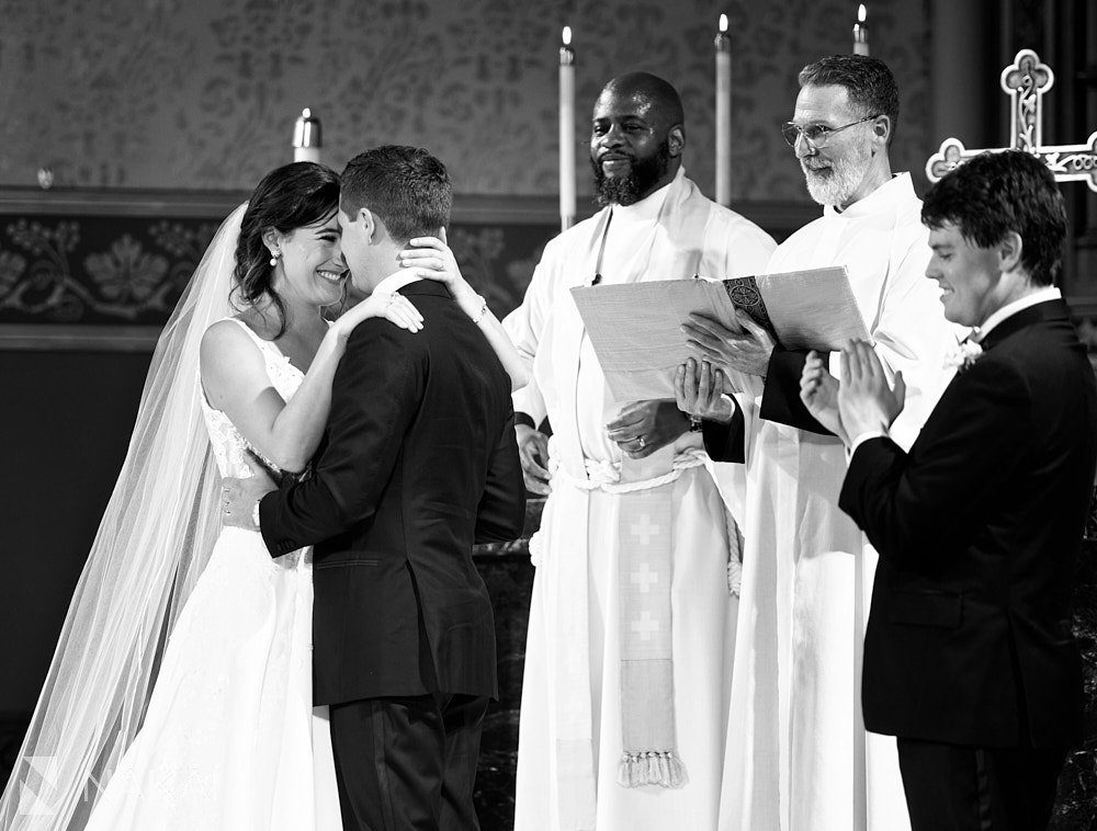 chicago st James cathedral wedding photos catholic ceremony