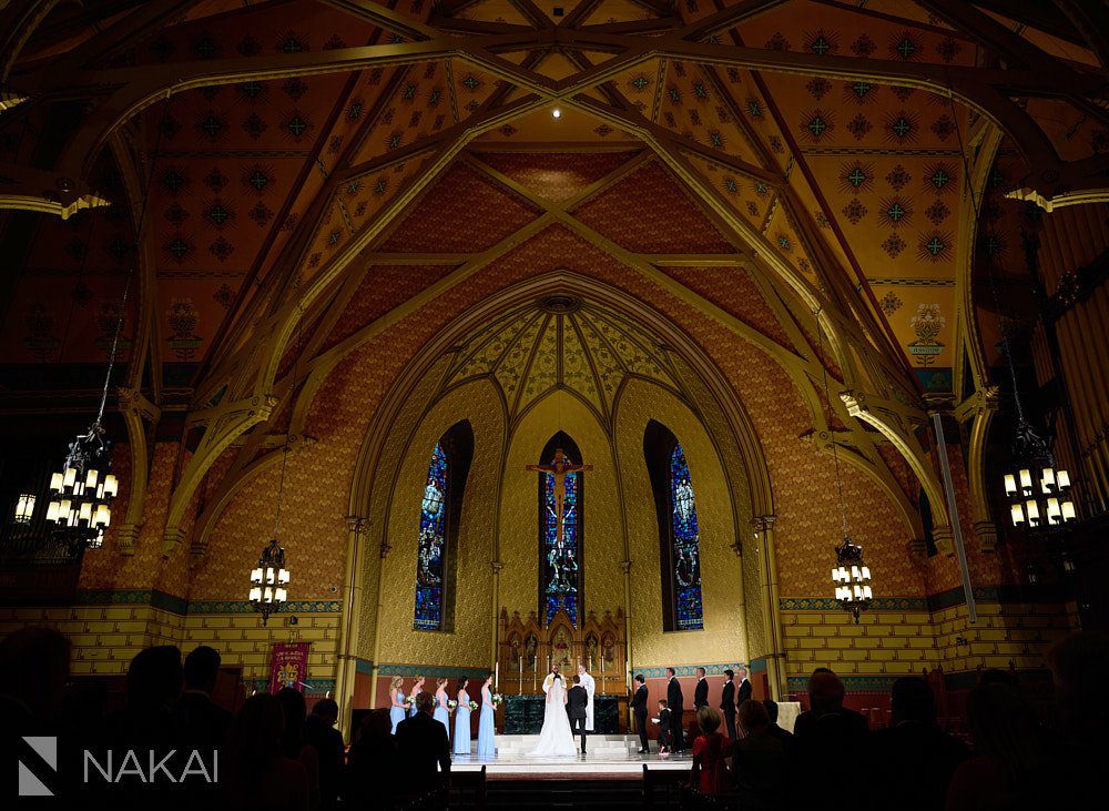 chicago st James cathedral wedding photos catholic ceremony