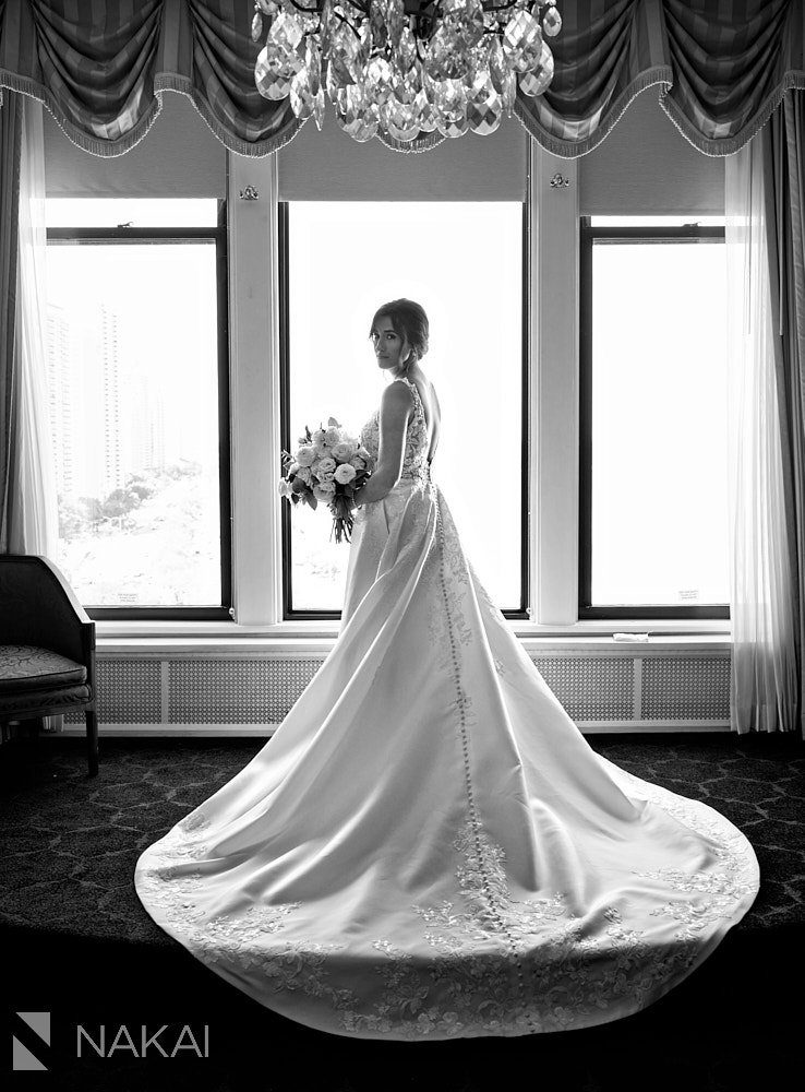chicago drake wedding photos bride portraits