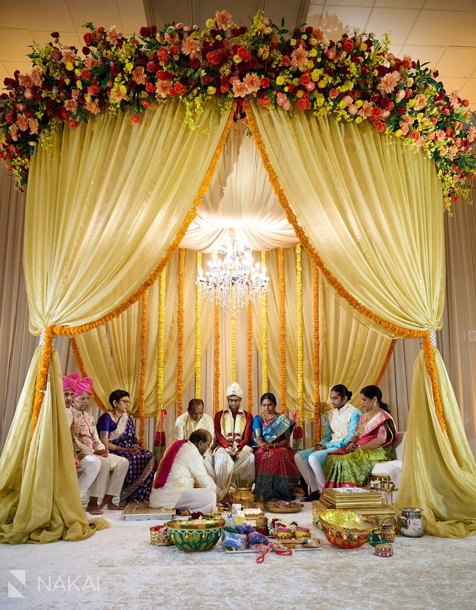chicago Indian wedding photos ceremony groom family 