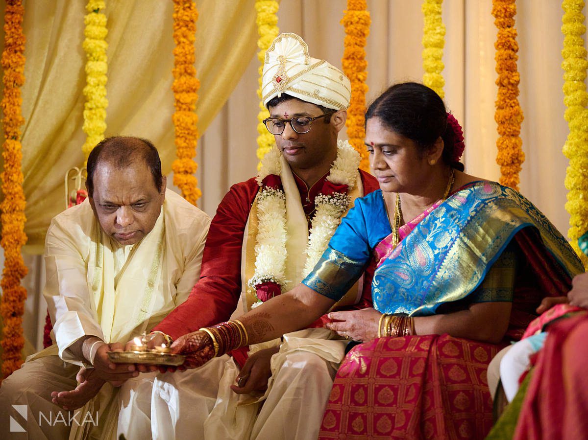 chicago Indian wedding photos ceremony groom family 