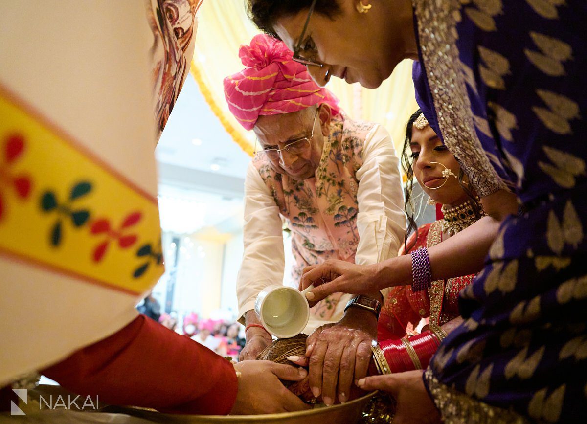 chicago Indian wedding photos ceremony hands