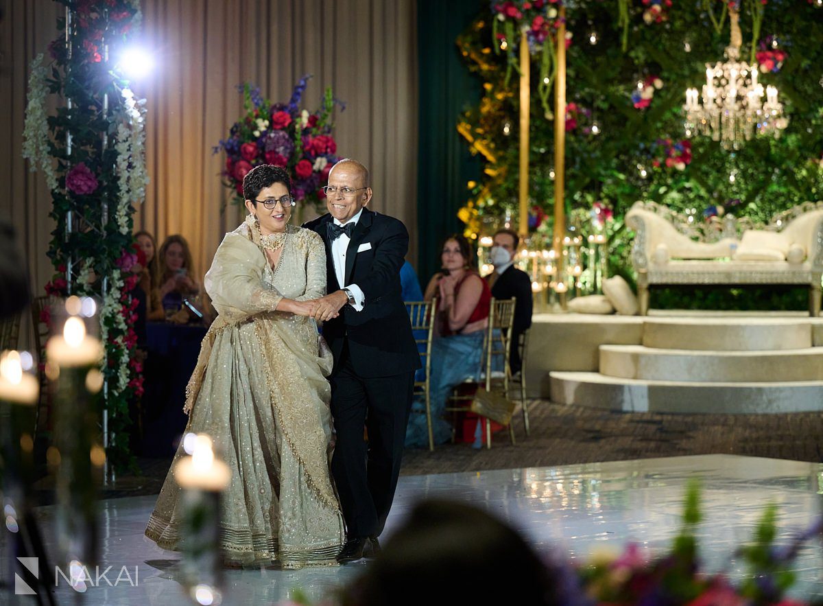 chicago Indian wedding photos reception performance parents